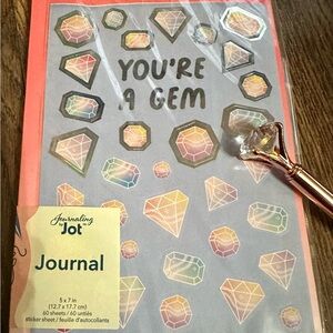 Jot NWT Journal w/Gem Sticker Sheet & Pen Set